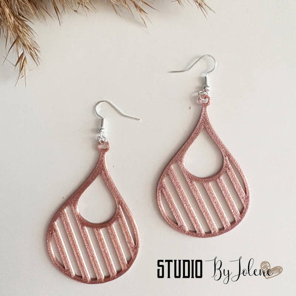 Oorbellen Moondrop Paars