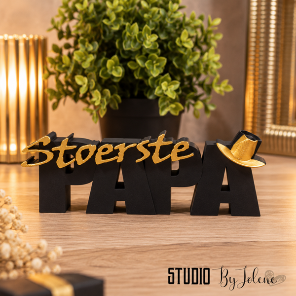 3D-geprinte “Stoerste Papa” decoratie