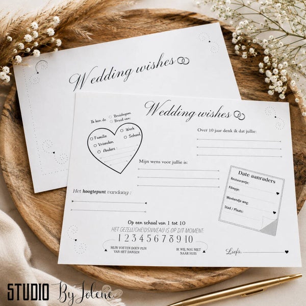 Wedding Wishes Invulkaarten – Een Blijvende Herinnering aan Jullie Grote Dag