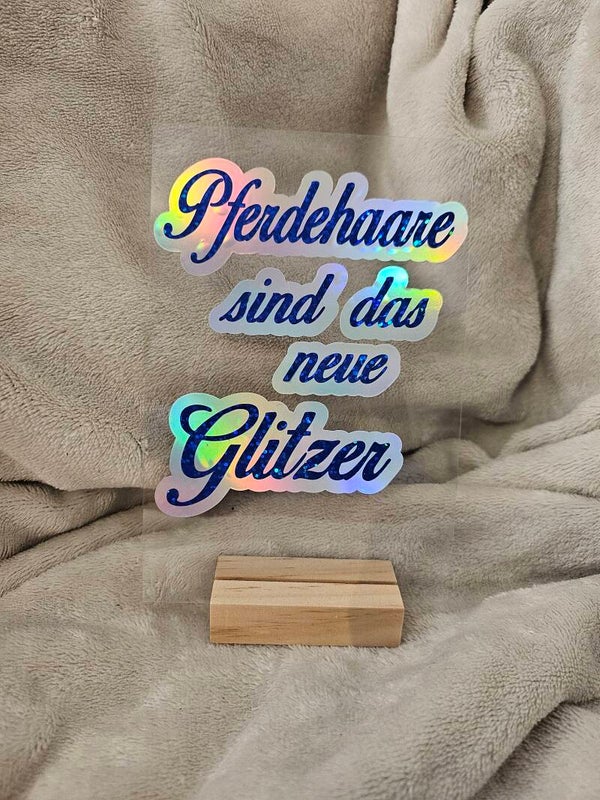 Acrylaufsteller mit Pferdespruch