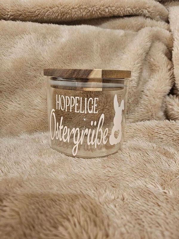Vorratsglas Hoppelige Ostergrüße