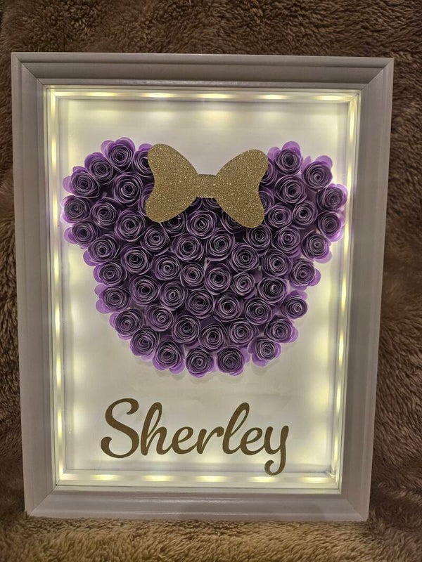 Personalisierter LED Blumen Bilderrahmen (Verschiedene Motive)