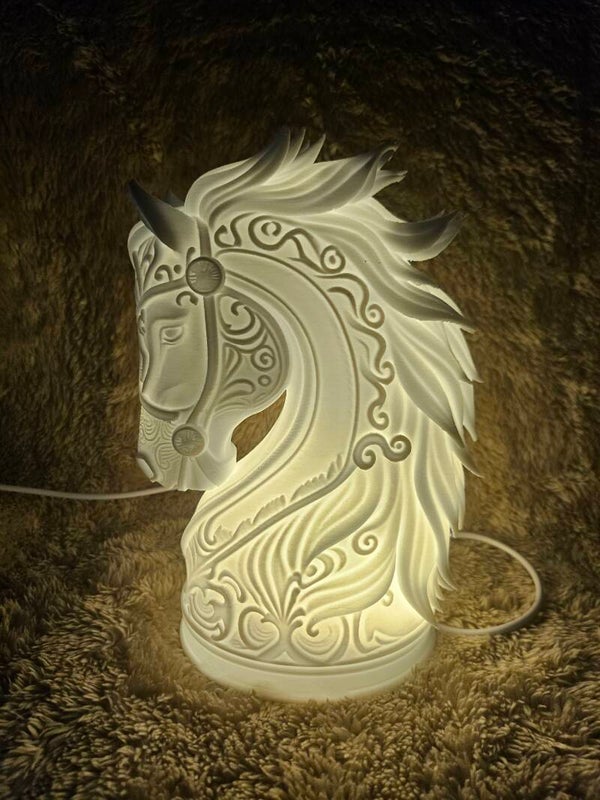 LED Pferdekopf Lampe