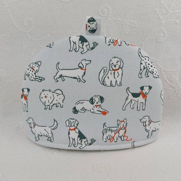 Small Tea Cosy SALE Item Dogs Design, Minor Fabric Blemish