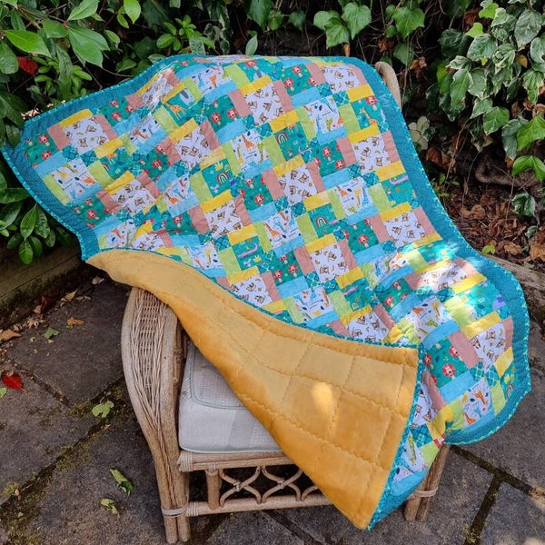 Baby Quilt/Play Mat. Zoo Animals