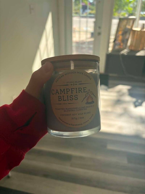 Camp fire bliss candle