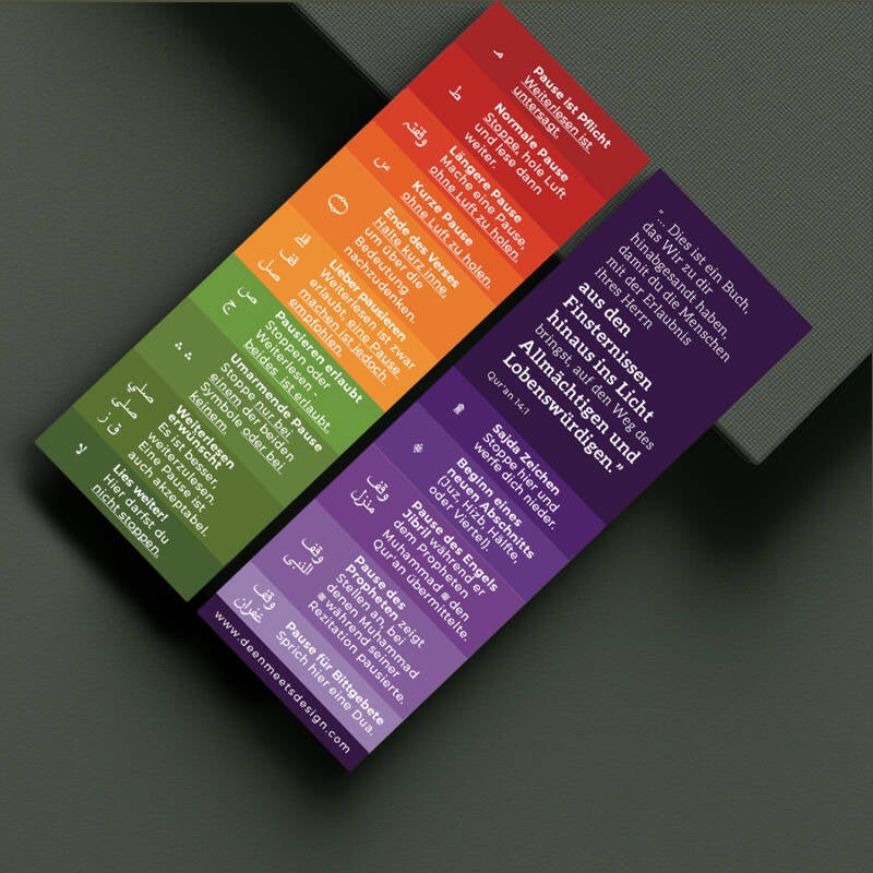 Glossy Bookmark Qur'an rules