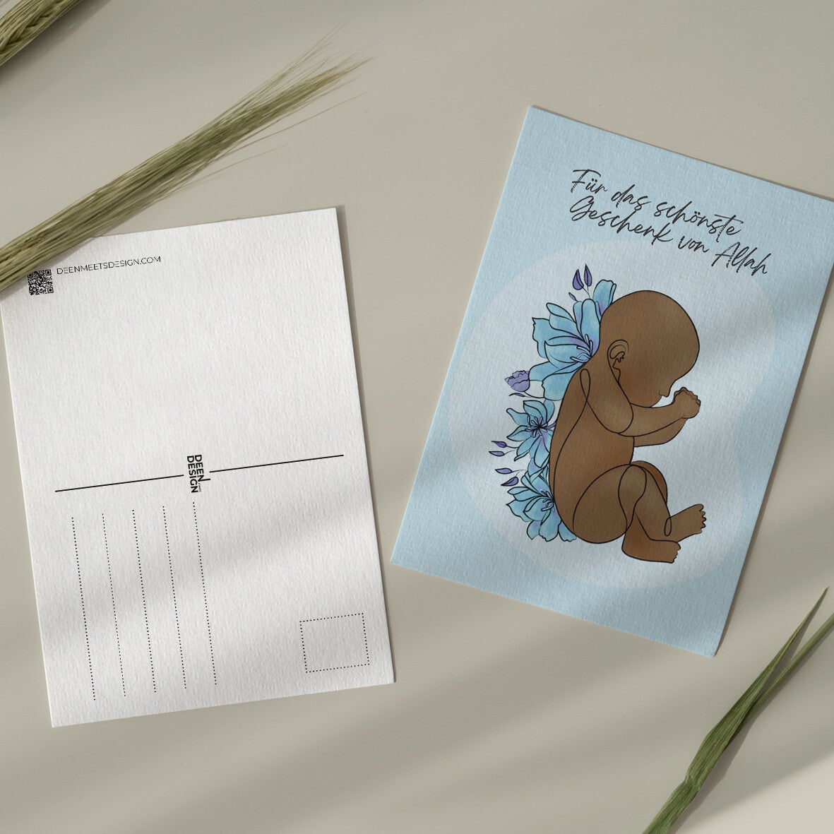 Karte "Geschenk" in babyblau