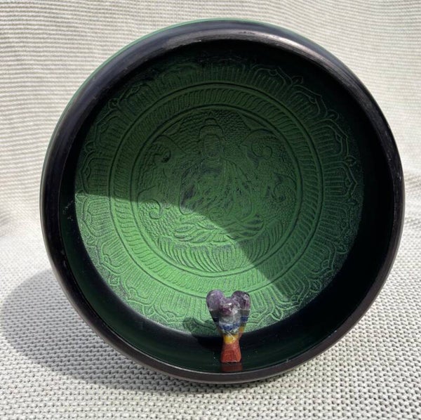 Mini Handgesneden Edelsteen Engel - Zeven Chakra Gebonden (ca. 3,5 cm)