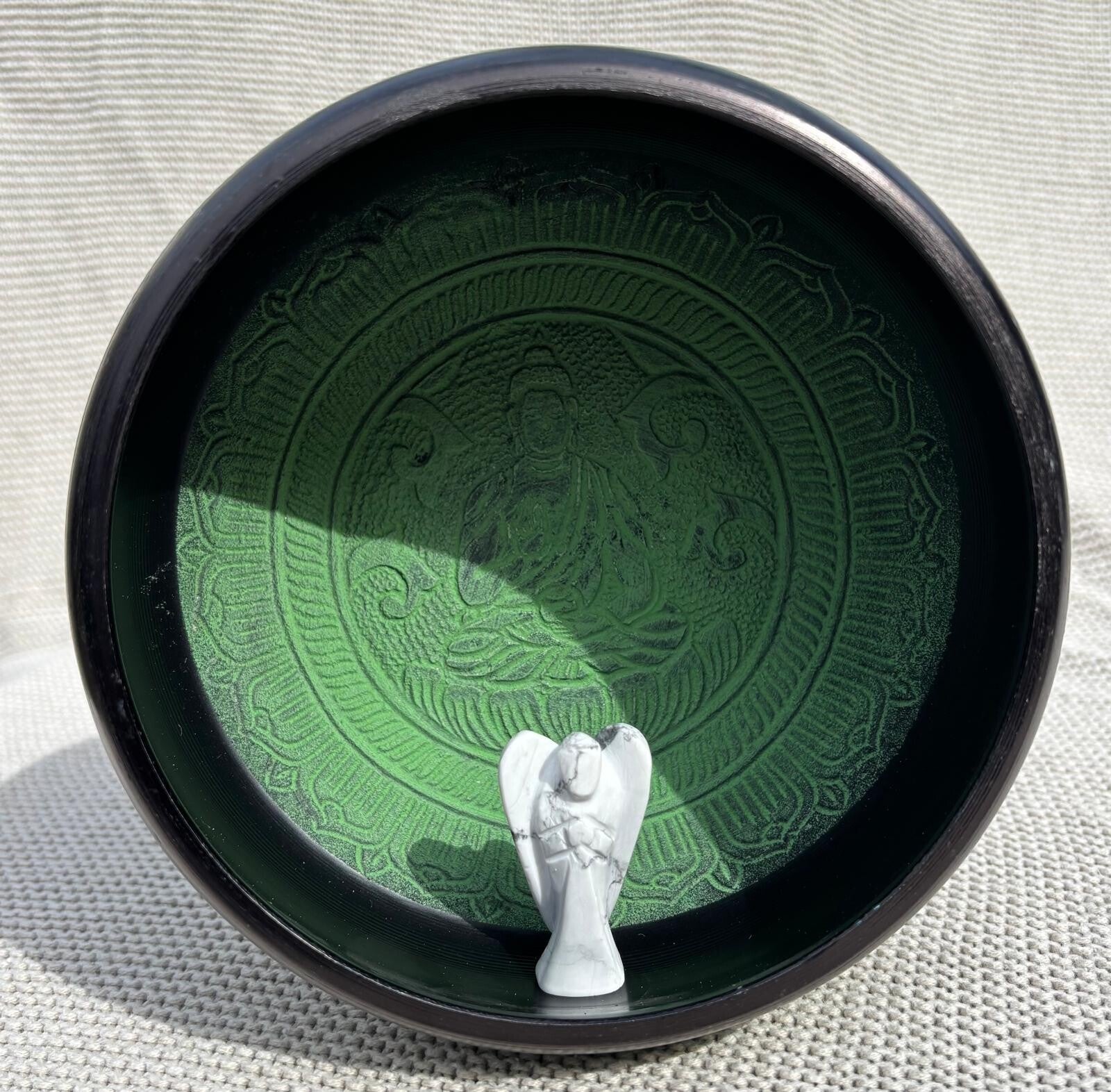 Hand Gesneden Edelstenen Engel - Witte Howliet