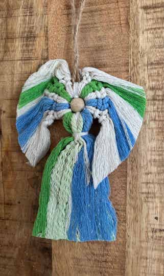 Hati Hati Macramé Engel - Aarde - Handgemaakt In Indonesië