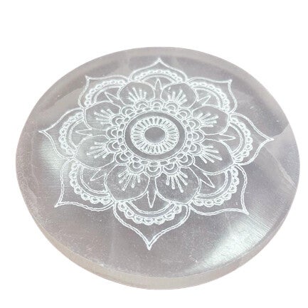 Seleniet Oplaadschijf - Medium - 10cm - Lotus Mandala