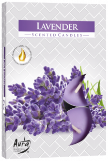 Set van 6 Geparfumeerde Theelichten - Lavendel