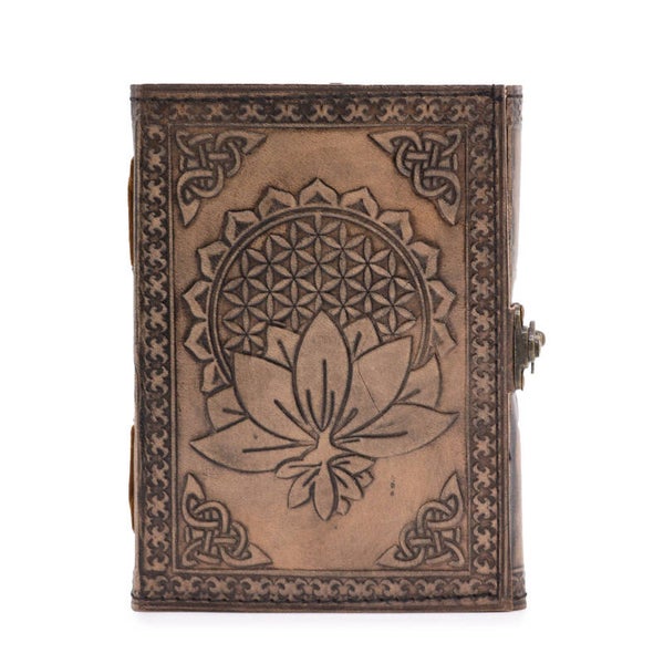 Lotus Mandala - Esoterisch Notitieboek - Antiek Grijs