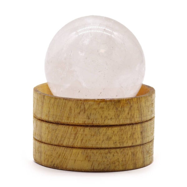 Edelsteen Kristallen Bol 40mm - Bergkristal met Standaard