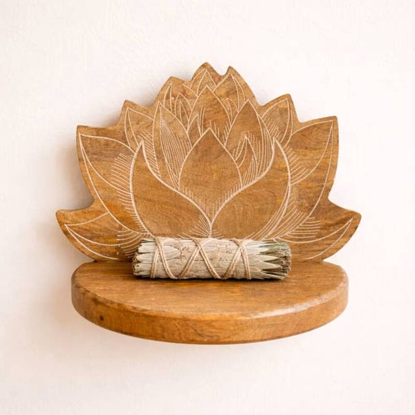 Lotus Wandplank – Whitewash