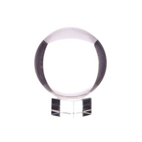 Kristallen Bol op Glazen Sokkel - 30mm - Hoogwaardig Optisch Glas