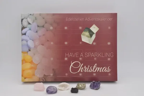 Edelstenen adventskalender 2024 - A4 formaat rood