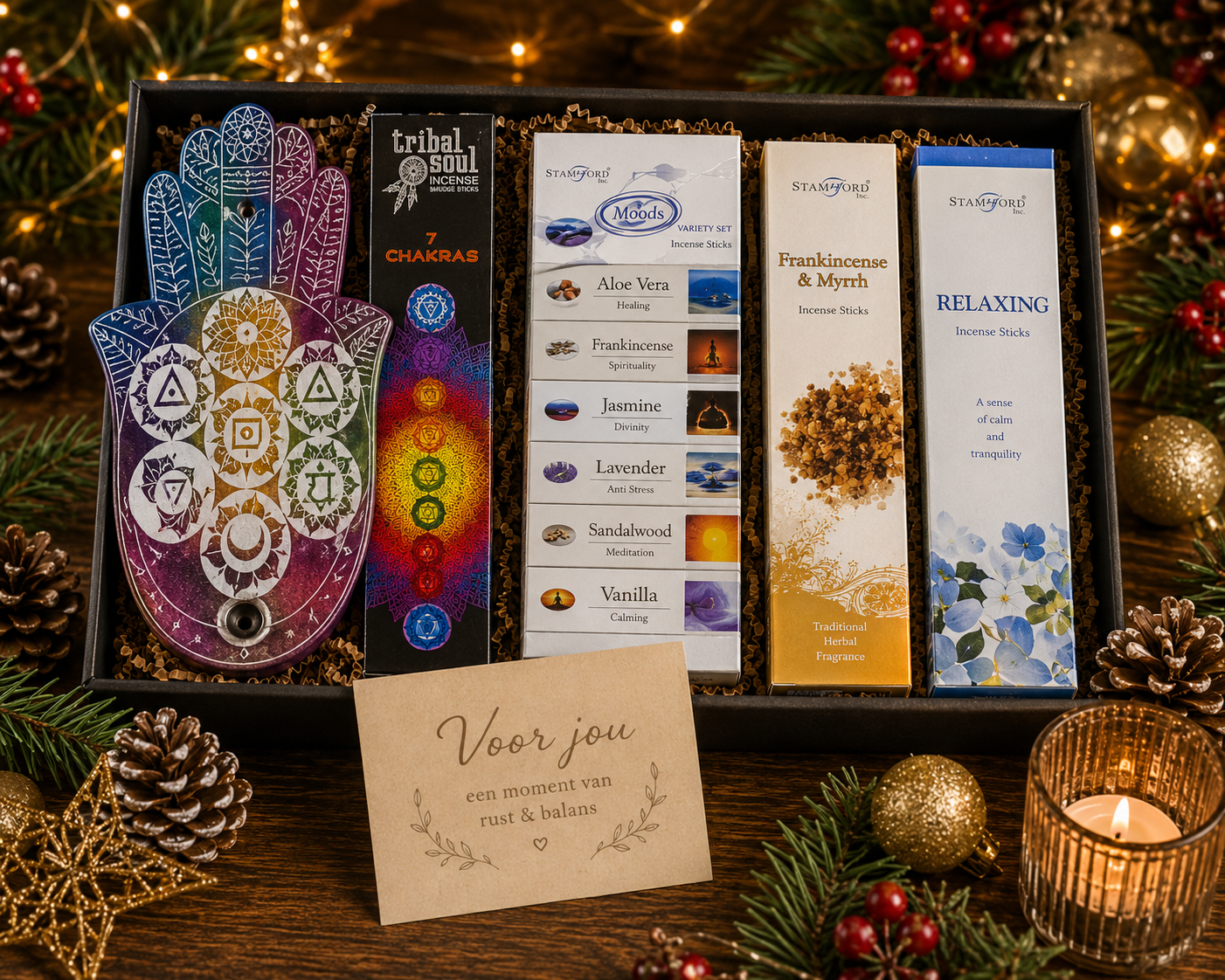 Wierook Kerstpakket Thema: Spirituele Verwenning