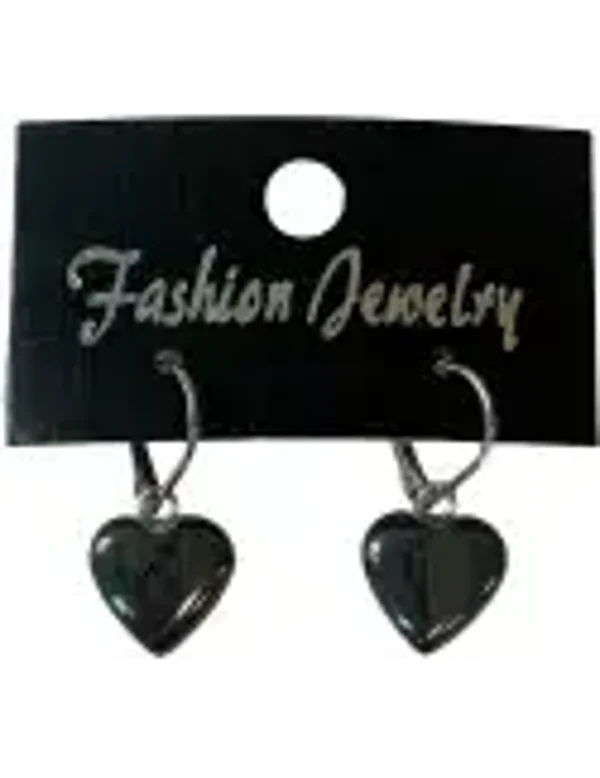 Hematiet hartjes oorbellen - fashion jewelry