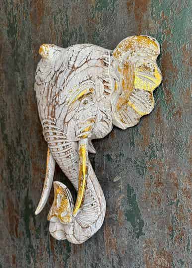 Grote Olifantenkop - Goud & Whitewash