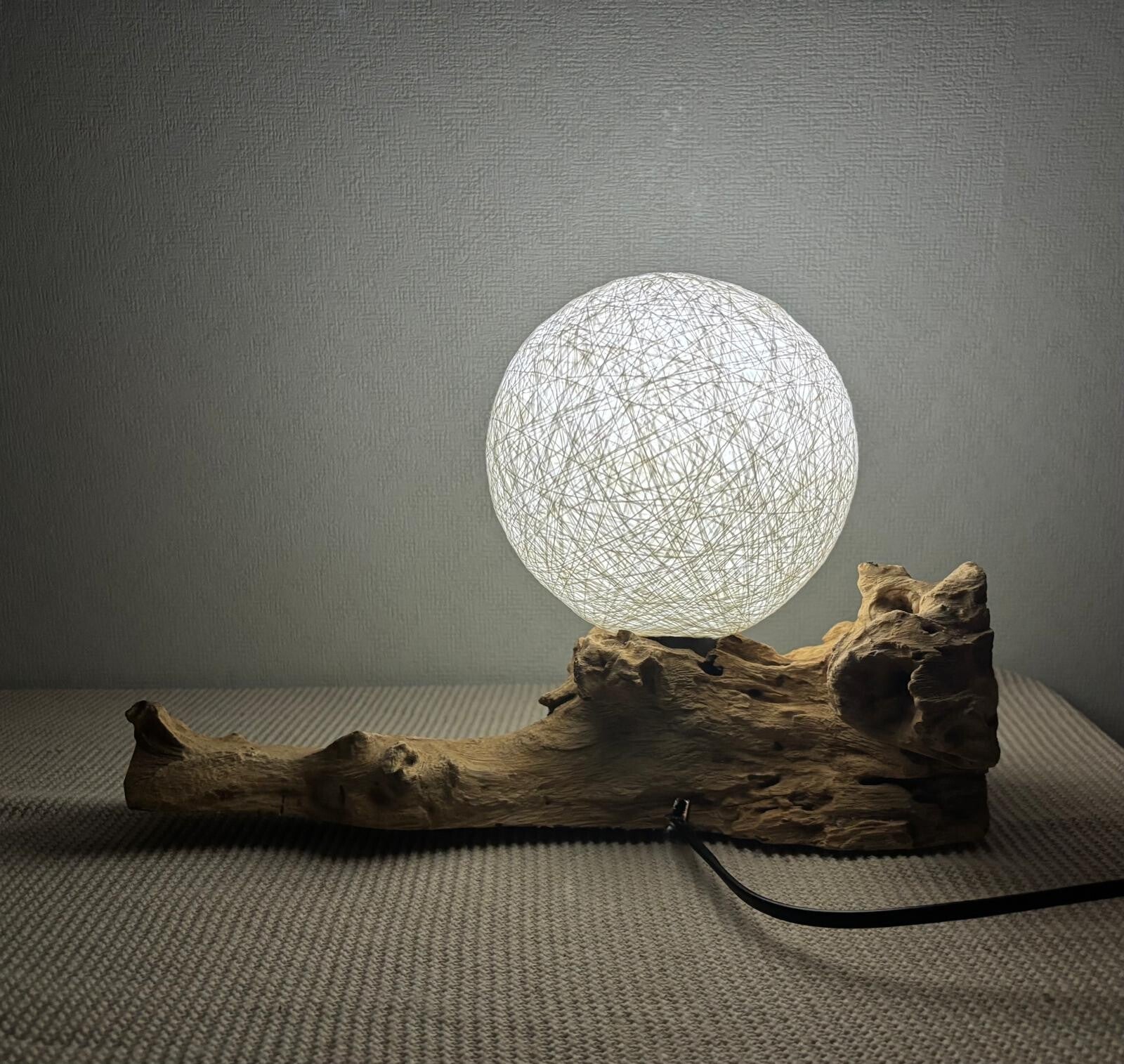 DriftGlow Lamp Katoenen Wikkel Crèmekleurige Kap