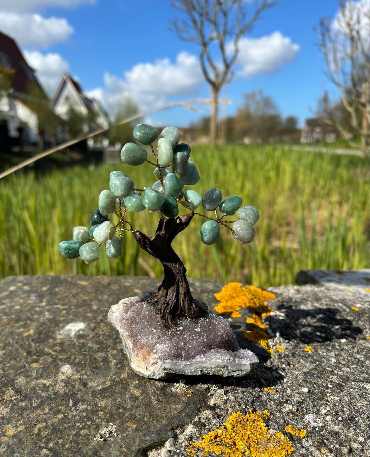 Edelsteenboompje Groene Kwarts