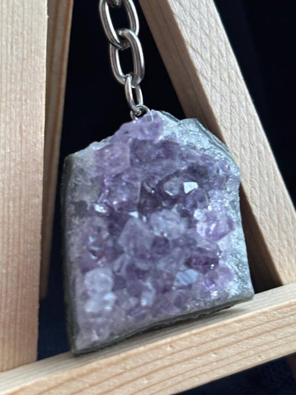 Sleutelhanger Amethist cluster