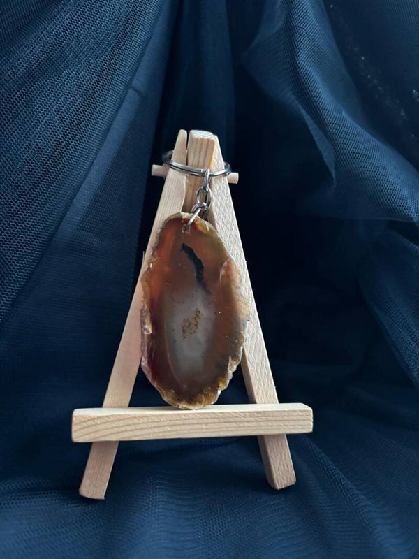 Sleutelhanger Agaat schijfje