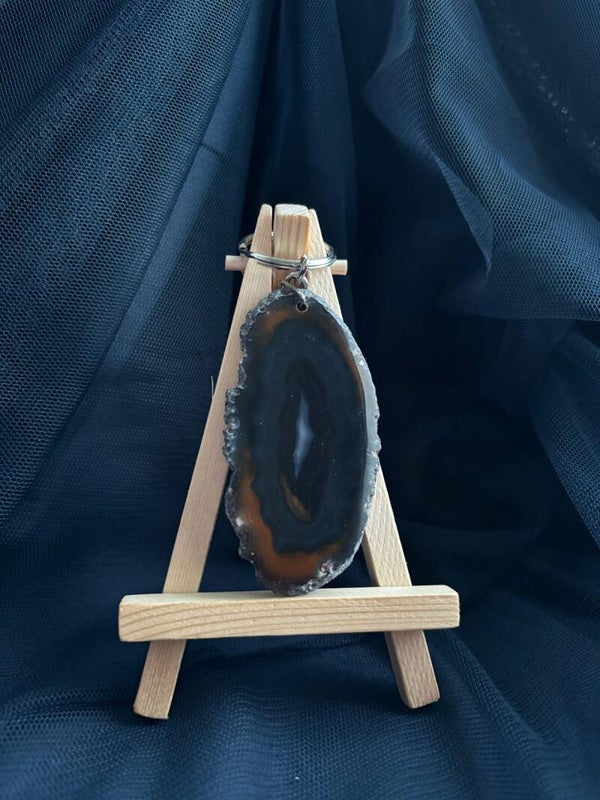 Sleutelhanger Agaat schijfje