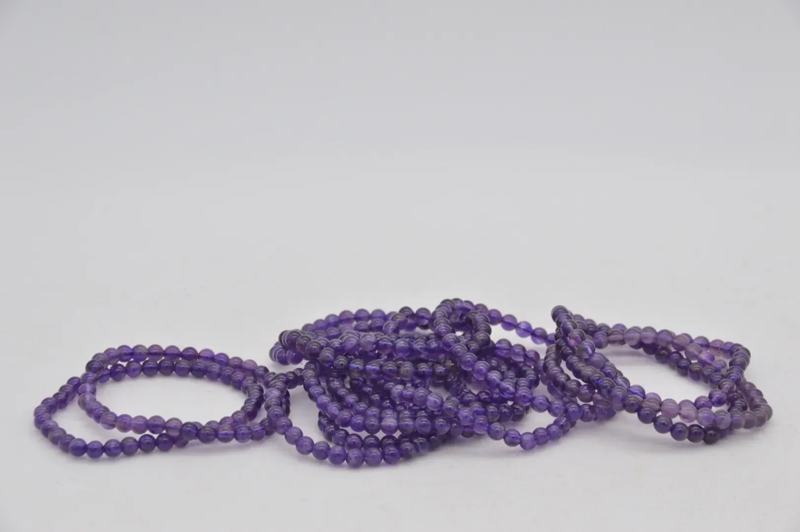 Kinder Kogelarmband 4mm Amethist (15 cm lang)