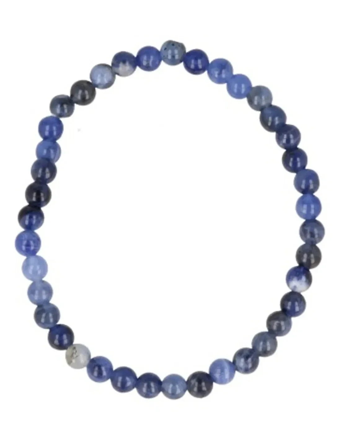 Kinderarmband kralen Sodaliet 4 mm (15 cm lang)