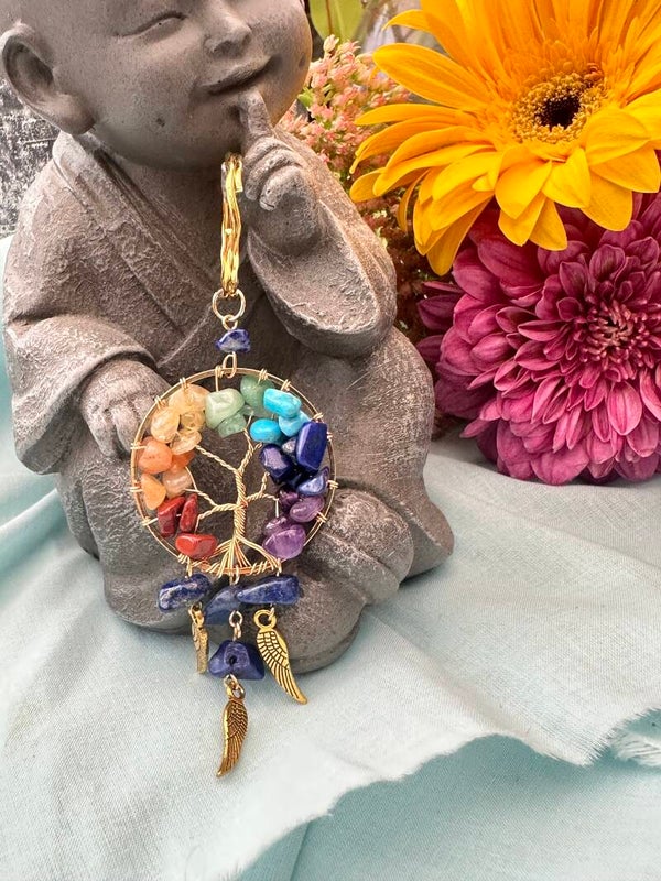 Sleutelhanger met chakra stenen