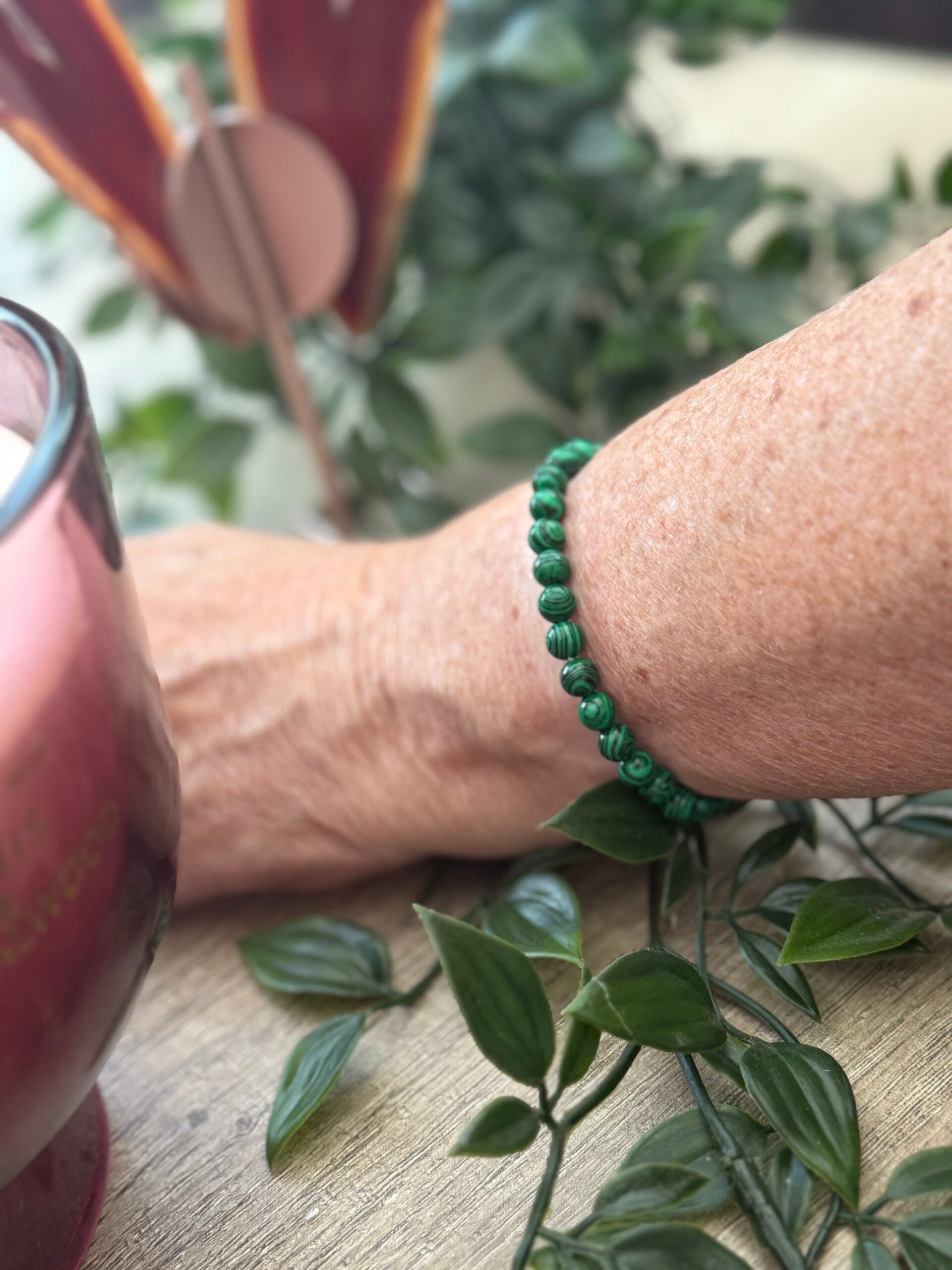 Malachiet armband 6mm