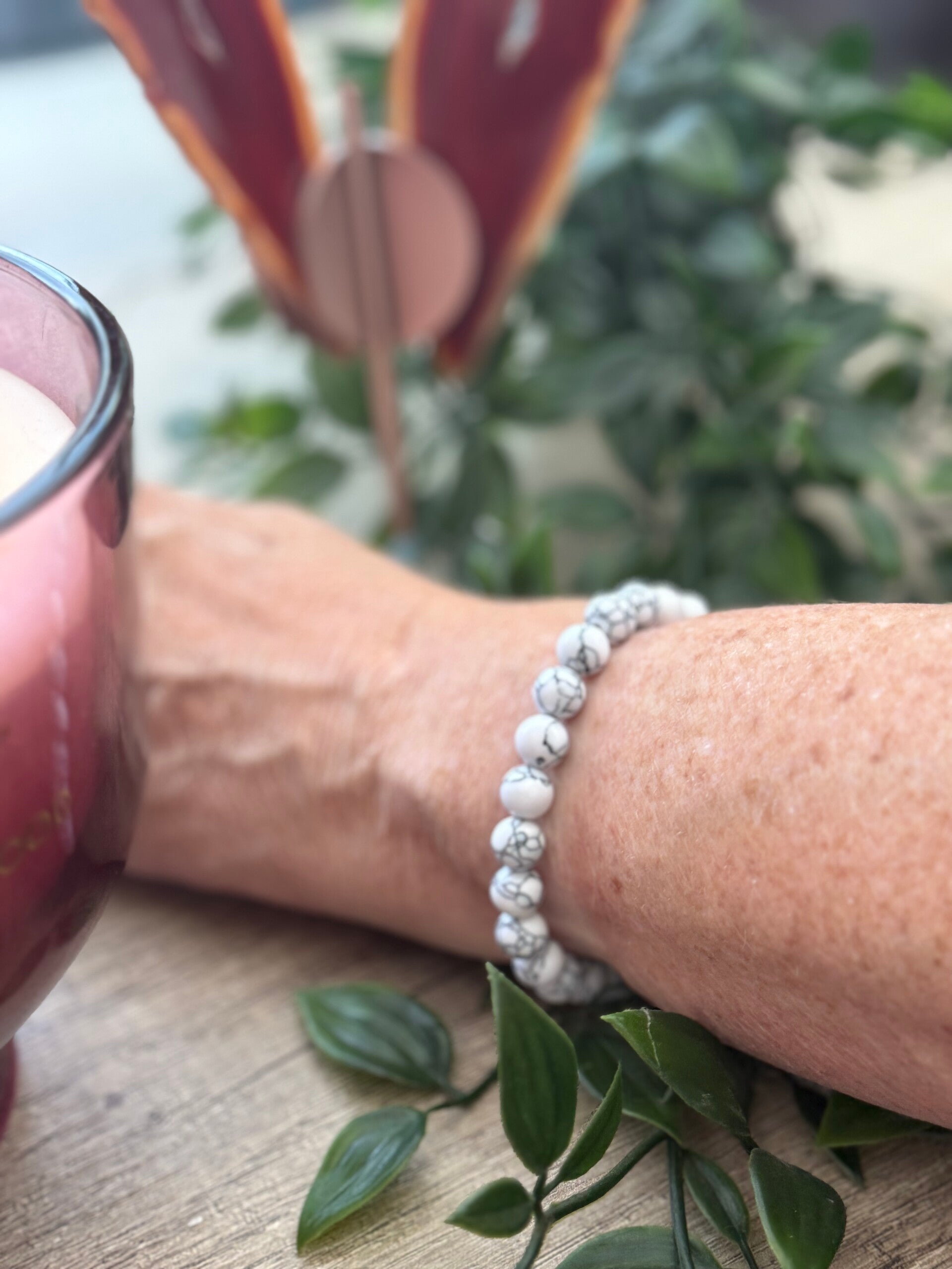 Howliet 8mm armband wit