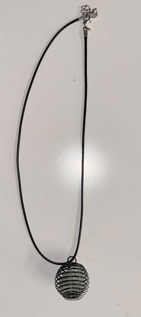 Sodaliet trommelsteen ketting silver