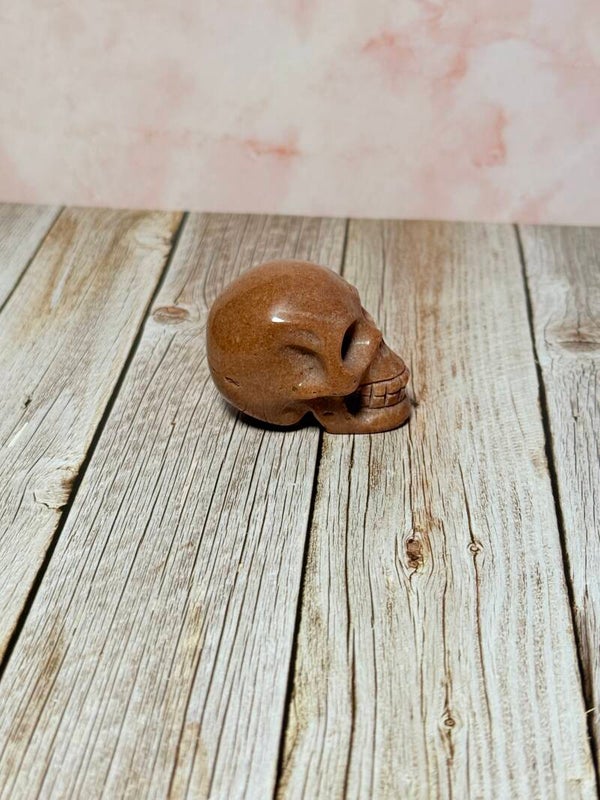 Oranje Aventurijn skull