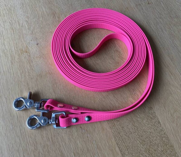 Leidsels hexa grip. Felroze 6m. 16mm breed