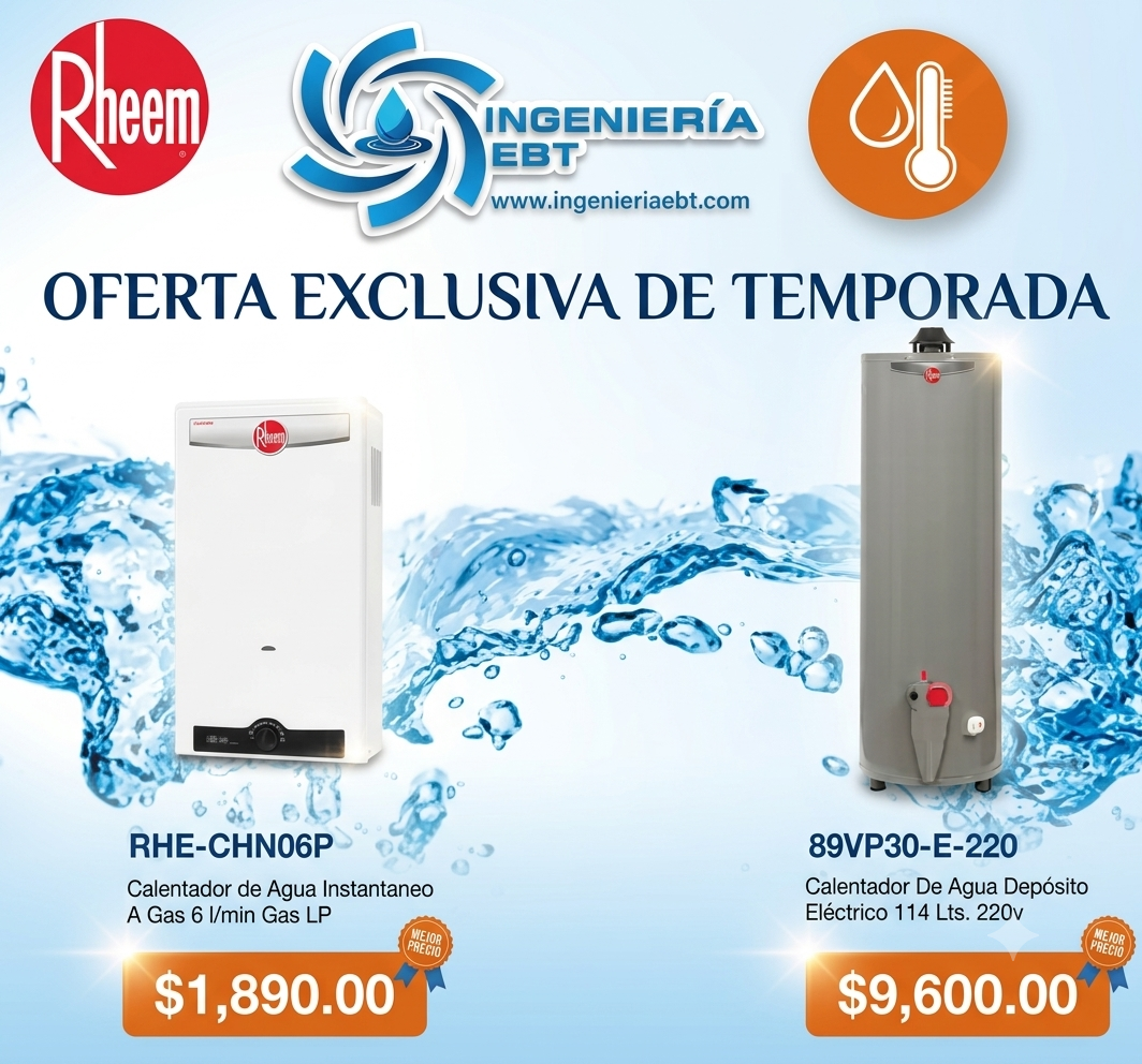 Calentador Instantáneo y electrico