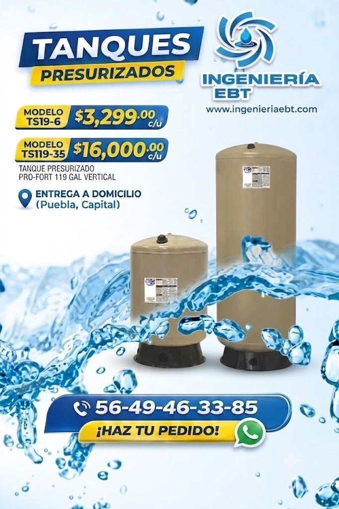 Tanque Hidroneumático de 20 G a 119 G