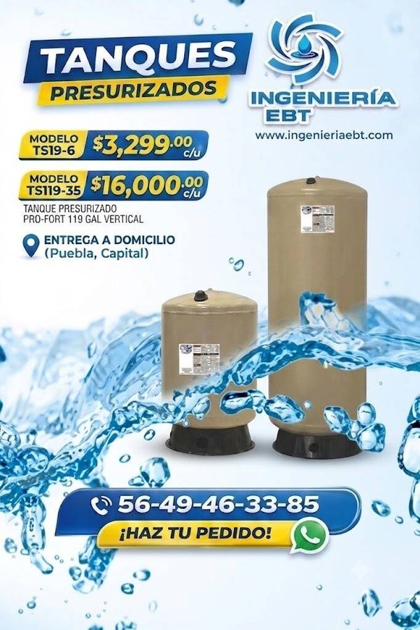 Tanque Hidroneumático de 20 G a 119 G