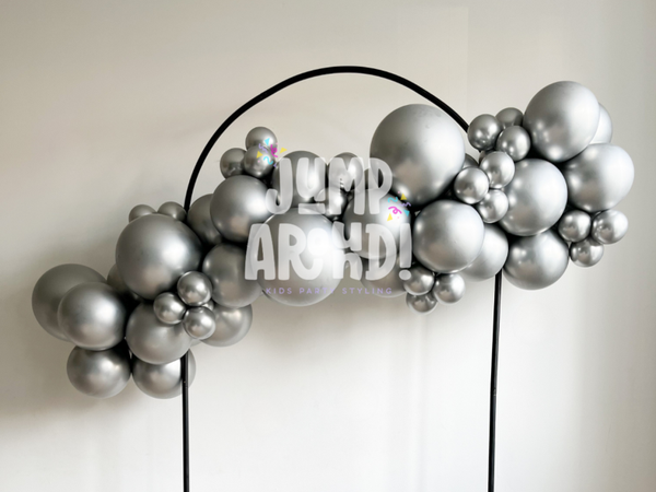 Zilver chroom ballonnenboog