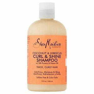 Shea Moisture Coconut & Hibiscus Curl & Shine Shampoo with Milk & Silk Protein (384ml)