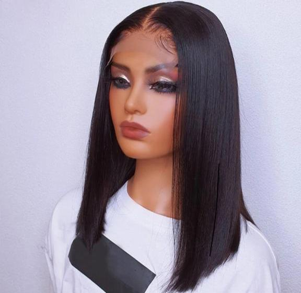STRAIGHT BOB LACE FRONT PRUIK BRAZILIAN HAIR 16 INCH 180 DENSITY