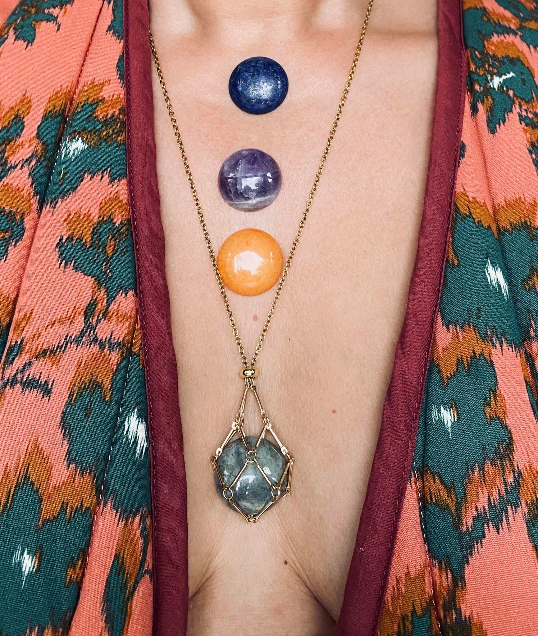Collier Omaina avec pierre quartz 