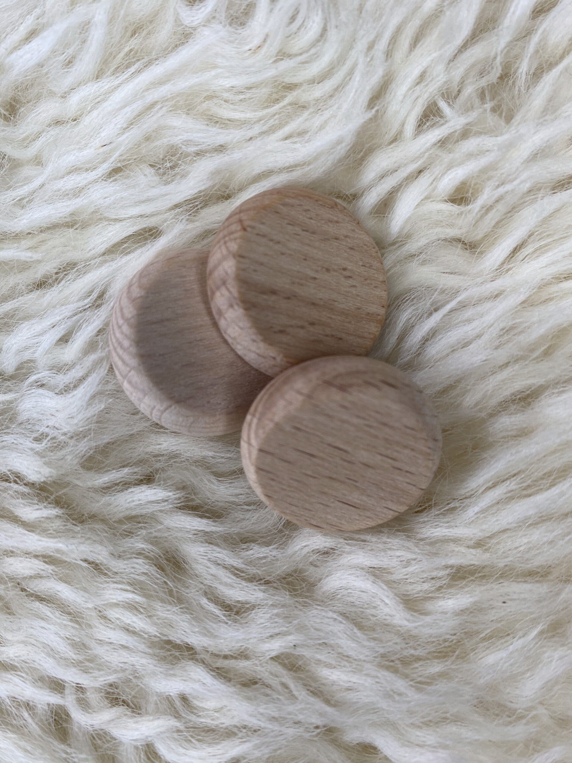 Lot de 3  cabochons en bois