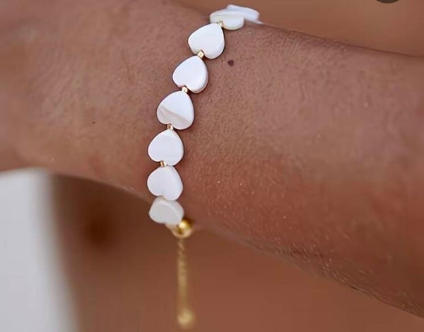 Bracelet Femme Coeur de Nacre naturelle