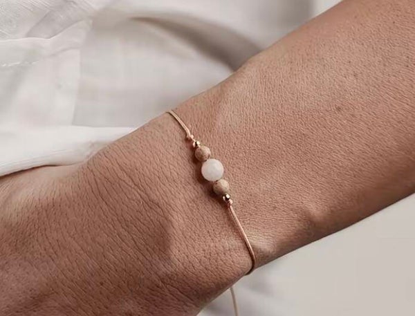 Bracelet femme artisanal Quartz Rose
