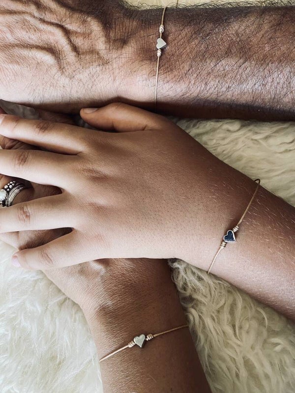 Bracelet des familles Amour coeur de métal