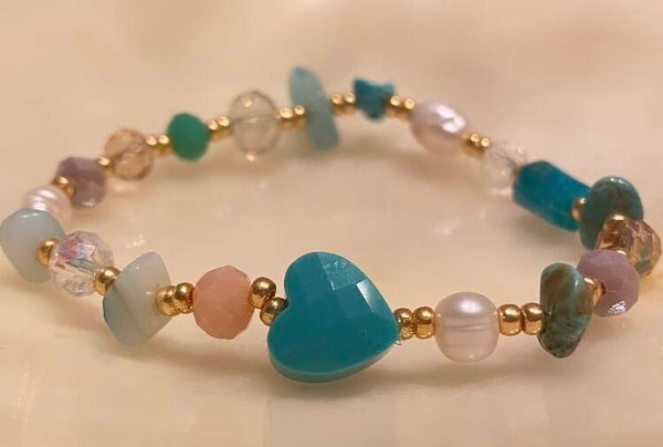 Beads And Sparkles Hart Shape